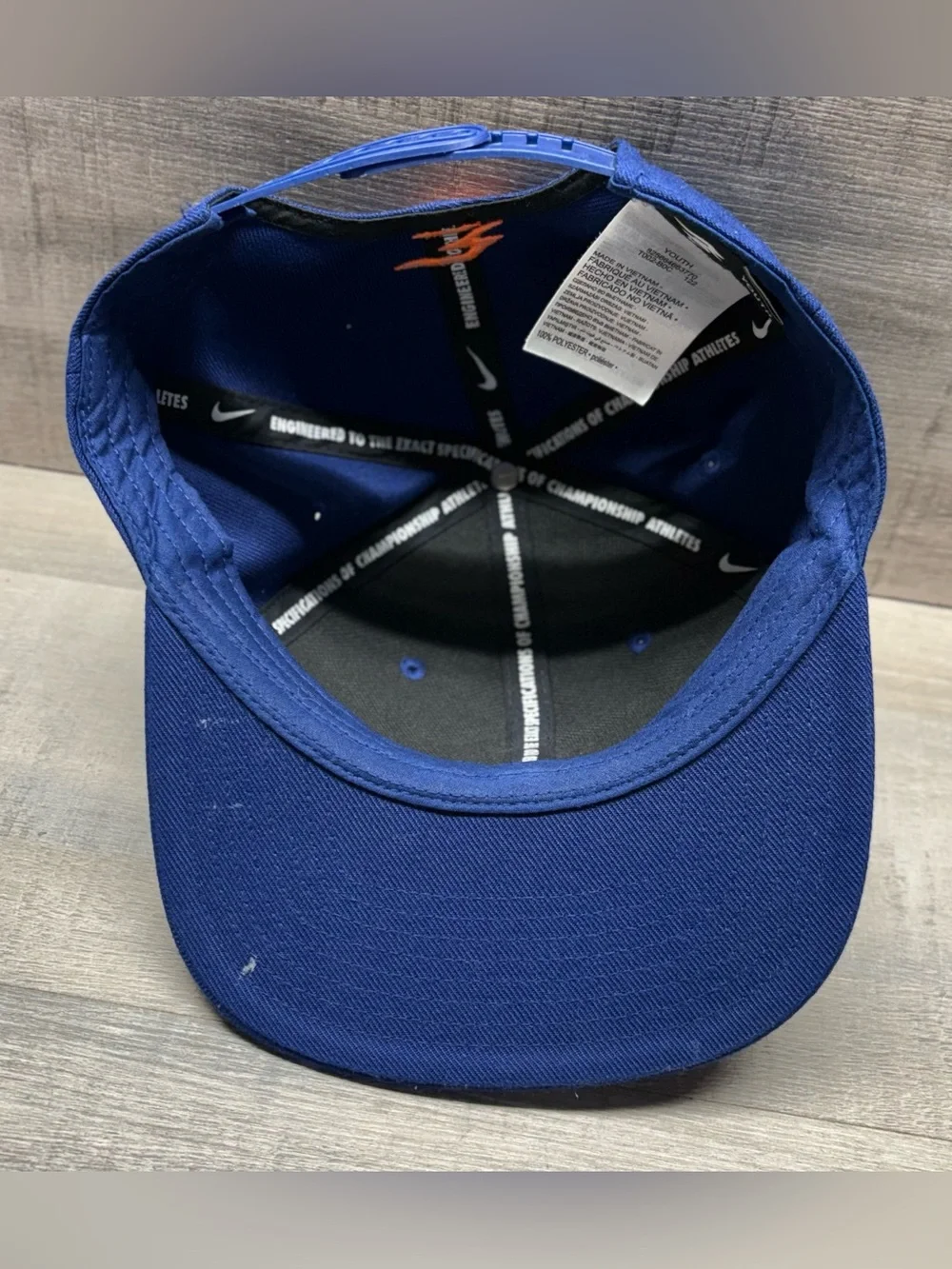 Nike 3Brand Kids Navy Hat with Orange Emblem (Russell Wilson)